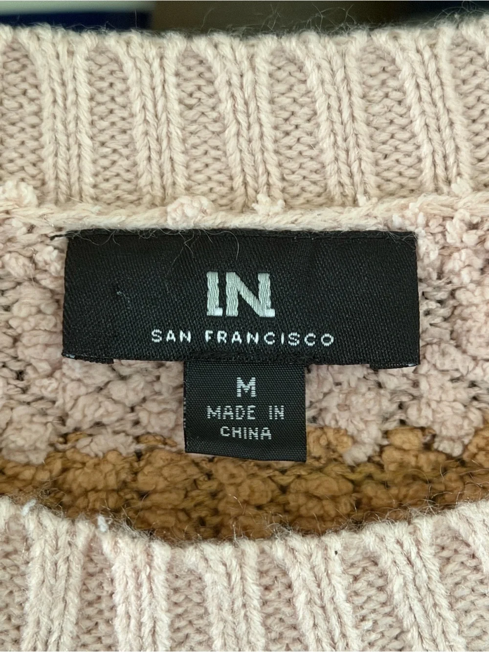 I.N. San Francisco Pastel Striped Textured Boucle Knit Sweater - Size M